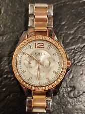 Relógio de quartzo feminino Fossil ES2787 aço inoxidável tom ouro rosa (bateria nova), usado comprar usado  Enviando para Brazil