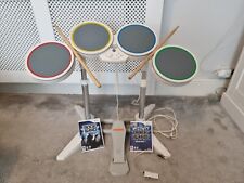 Nintendo Wii Rockband Drum Kit With Drum Sticks and Rock Band + Song Pack Games for sale  Shipping to South Africa