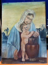 Dipinto tela madonna usato  Italia