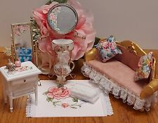 DOLL HOUSE FURNITURE JOBLOT/BUNDLE ~PRETTY  VICTORIAN WASH STAND & DRESSING ROOM, used for sale  WESTHILL
