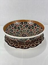 Tigela e prato de cerâmica arte Chez Galip assinado cerâmica turca esmalte levantado GRANDE comprar usado  Enviando para Brazil