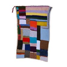 Poltrona de retalhos de crochê feita à mão 2 lances sofá-cama lã algodão cobertor vintage comprar usado  Enviando para Brazil