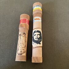 Lote 2 Tubos de Puros de Madera Partsgas Habana Nº 4 y Cohibo Habanos con Diseños segunda mano  Embacar hacia Argentina