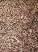 Tecido de estofamento tapeçaria paisley brocado jacquard verde rosa dourado 55 x 1 jarda, usado comprar usado  Enviando para Brazil