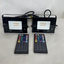Olafus 25W RGB LED Flood Lights Indoor Outdoor Color changing With Remote for sale  Shipping to South Africa