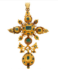 Gold emerald cross for sale  La Jolla