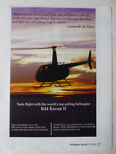 9/2009 PUB ROBINSON HELICOPTER R44 RAVEN II LEONARDO DA VINCI ORIGINAL AD comprar usado  Enviando para Brazil