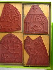 Wooden stamps. nativity for sale  NEWARK