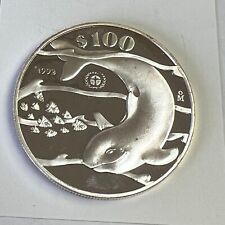 Mo México 1992 100 pesos 1 oz marsopa vaquita plata 999, km #566, prueba segunda mano  Embacar hacia Mexico