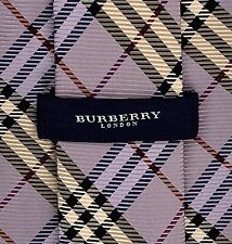 Burberry Cravatta, gravata clássica 100% seda feita na ITÁLIA. Roxo. comprar usado  Enviando para Brazil