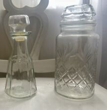 Lote (2) Botellas de Vidrio/Vintage/Plantadoras Cacahuetes 1983/Buen aderezo condimento segunda mano  Embacar hacia Argentina