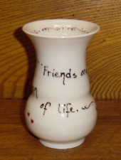 Vaso de cerâmica Lesley PM 2013 estúdio - "Amigos são flores no jardim da vida", usado comprar usado  Enviando para Brazil
