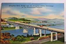 Cartão postal antigo vintage Pensilvânia PA Allegheny Valley Interchange River Bridge comprar usado  Enviando para Brazil