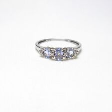 CHUCK CLEMENCY 10K White Gold Natural Purple Tanzanite And Diamond Ring 0.60 Cts, used for sale  Shipping to South Africa