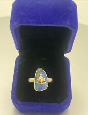 ANILLO DOBLE DE ÓPALO GENUINO MASÓNICO DE COLECCIÓN / 6.2 GRAMOS TALLA 6.5 18K Y 14K, usado segunda mano  Embacar hacia Argentina