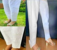 Usado, Calça feminina indiana paquistanesa Salwar Shalwar bordada completa algodão Capri SF98 comprar usado  Enviando para Brazil