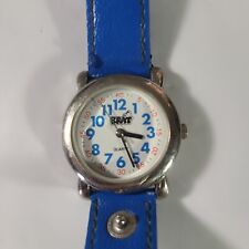 Reloj de pulsera analógico BRAT cuarzo con banda azul unisex para niños funciona probado segunda mano  Embacar hacia Argentina