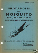 Pilots notes mosquito for sale  WEYMOUTH