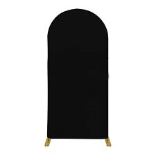 Black 36"x90"Fitted Spandex Round Top Arch Backdrop Stand Cover Events, used for sale  Shipping to South Africa