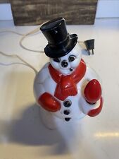 vintage plastic snowman light for sale  Spring City