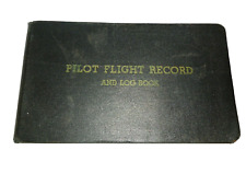 VINTAGE 1950s PILOT FLIGHT RECORD LOG BOOK AIRPLANE PLANE AP-3 half filled Named, used for sale  Shipping to South Africa