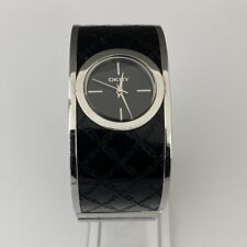 DKNY Womens Watch NY-4956 Silver Stnl.Steel Black New Battery Ladies NY4956 Cuff for sale  Shipping to South Africa