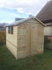 Tongued and Grooved Tanalised Garden Shed Wooden Apex T&G Hut Pressure Treated  , used for sale  BRADFORD