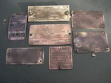 Vintage brass labels for sale  OSWESTRY