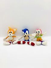 [3SET] Rare1996 Sonic the Fighters Sonic Amy Rose Tails Keychain Plush doll  for sale  Shipping to Canada