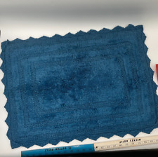 Usado, Tapete de banho Rich & Pride azul reversível tecido borda de malha 100% algodão 18x24 comprar usado  Enviando para Brazil