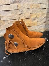 Minnetonka Moccasins  Native American Squaw Boot Suede  Soft Sole 9 for sale  Shipping to South Africa