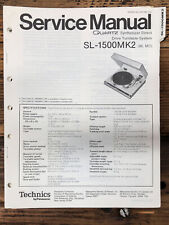 Technics SL-1500 MK2 toca-discos / toca-discos manual de serviço *original* comprar usado  Enviando para Brazil