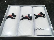 Lenços femininos brancos 100% algodão lenço John Lewis Scottie cachorro 3 peças comprar usado  Enviando para Brazil