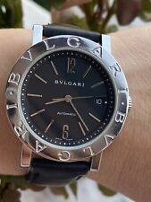 Relógio de data automático Bvlgari BB38SL mostrador preto masculino 38 mm fabricado na Suíça comprar usado  Enviando para Brazil