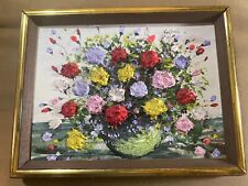 Kay Press "A Vase Of Flowers Scene" Oil On Board Painting R13 - Signed/Framed for sale  Shipping to Canada