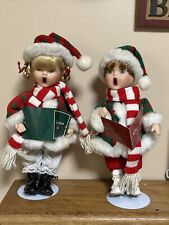 Porcelain Musical Animated Boy/Girl Carolers 1994 Collector Ed "Christmas Carol" for sale  Shipping to South Africa