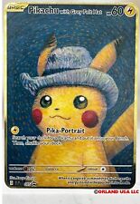 Pokémon Pikachu Pika con sombrero de fieltro gris tarjeta dorada de Van Gogh segunda mano  Embacar hacia Mexico