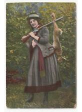Antica cartolina donna usato  Fiumicello Villa Vicentina