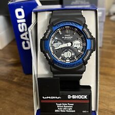 Relógio masculino solar CASIO G-Shock resistente azul - GAS100B-1A2 MSRP: US$ 160 comprar usado  Enviando para Brazil