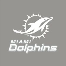 Miami Dolphins #6 NFL Team Logo 1Color Vinyl Decal Sticker Car Window Wall for sale  Shipping to South Africa