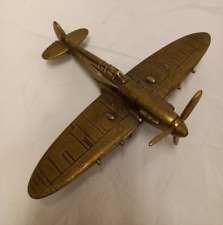 Used, Vintage Brass WW2 Spitfire Era Fighter Plane Aeroplane Desk Ornament Model for sale  BRISTOL