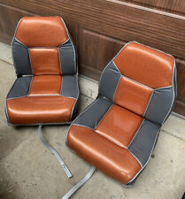 Bass Boat Fishing seats captains chair gray and orange metalflake, used for sale  Lenoir City