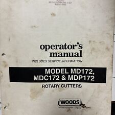 Livro manual do operador de cortador rotativo Woods MD172, MDC172 e MDP172 comprar usado  Enviando para Brazil