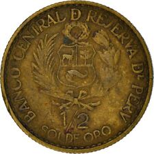 Moneda Perú 1/2 Sol de Oro | Casa de Moneda | KM239 | 1965 segunda mano  Embacar hacia Argentina