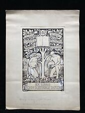 Antique original bookplate for sale  Shipping to Ireland