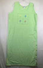 Usado, Vestido de playa vintage para mujer verde lima talla grande bordado hecho en algodón EE. UU. segunda mano  Embacar hacia Argentina