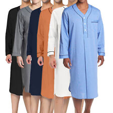 Camisas de dormir de manga comprida masculinas Camisas de noite Roupão de banho Pijamas Blusa de roupões de noite comprar usado  Enviando para Brazil