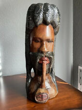 Boneco estátua arte homem jamaicano rastafári madeira esculpida à mão vintage Bob Marley comprar usado  Enviando para Brazil
