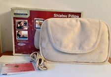 Travesseiro de massagem rotativo Shiatsu Homedics com calor bege CP-SP10HA testado funciona!, usado comprar usado  Enviando para Brazil