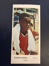 Cartão de futebolista internacional # 27 Teofilo Cubillas Peru Lyons Maid 1971 - Vermelho comprar usado  Enviando para Brazil